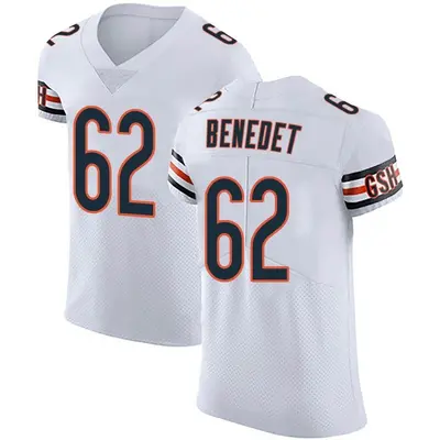 Men's Elite Theo Benedet Chicago Bears White Vapor Untouchable Jersey