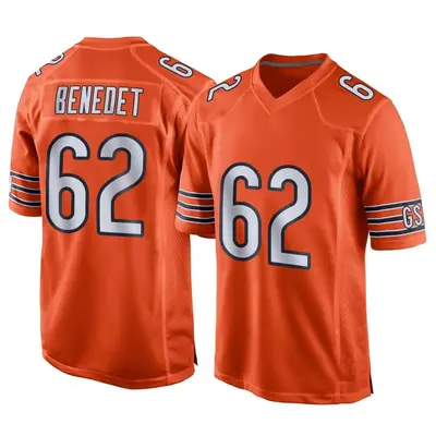 Men's Game Theo Benedet Chicago Bears Orange Alternate Jersey