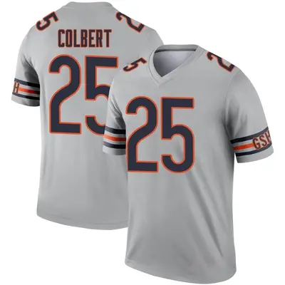 Men's Legend Adrian Colbert Chicago Bears Inverted Silver Jersey