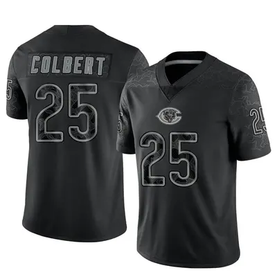 Men's Limited Adrian Colbert Chicago Bears Black Reflective Jersey