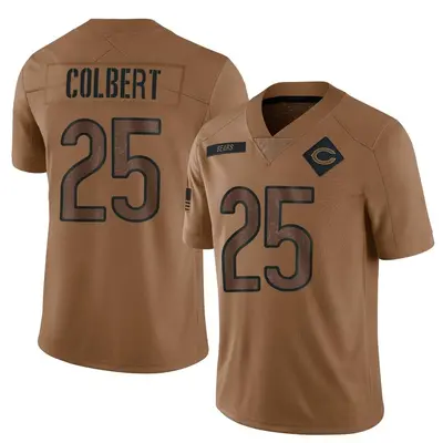 Men's Limited Adrian Colbert Chicago Bears Brown 2023 Salute To Service Jersey