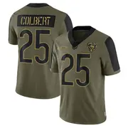 Men's Limited Adrian Colbert Chicago Bears Olive 2021 Salute To Service Jersey