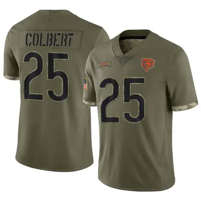 Men's Limited Adrian Colbert Chicago Bears Olive 2022 Salute To Service Jersey