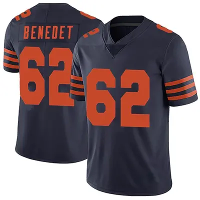 Men's Limited Theo Benedet Chicago Bears Navy Blue Alternate Vapor Untouchable Jersey