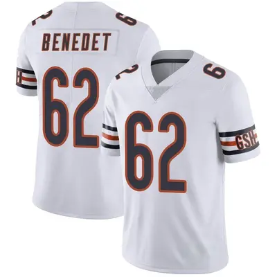 Men's Limited Theo Benedet Chicago Bears White Vapor Untouchable Jersey