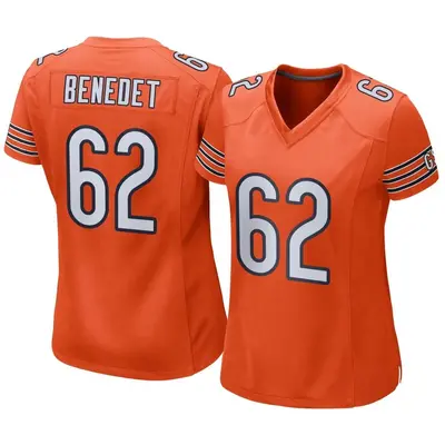 Women's Game Theo Benedet Chicago Bears Orange Alternate Jersey