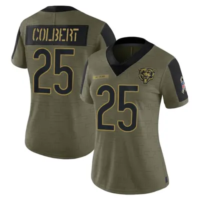 Women's Limited Adrian Colbert Chicago Bears Olive 2021 Salute To Service Jersey