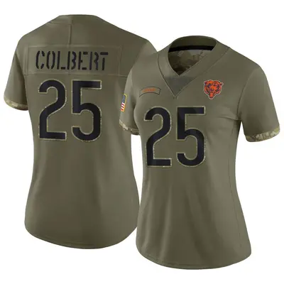 Women's Limited Adrian Colbert Chicago Bears Olive 2022 Salute To Service Jersey