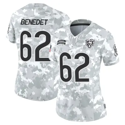 Women's Limited Theo Benedet Chicago Bears Arctic Camo 2024 Salute to Service Jersey