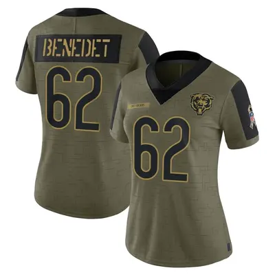 Women's Limited Theo Benedet Chicago Bears Olive 2021 Salute To Service Jersey